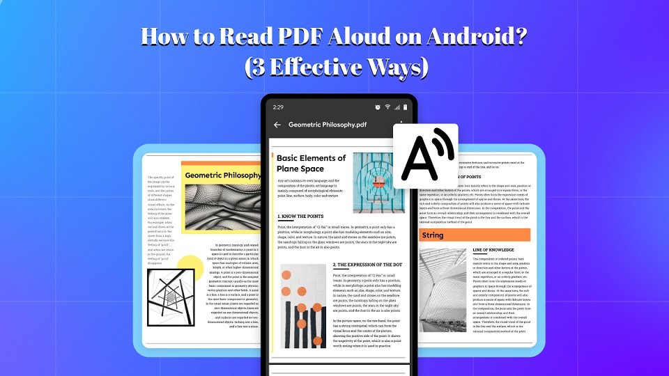 Text read aloud to stand out